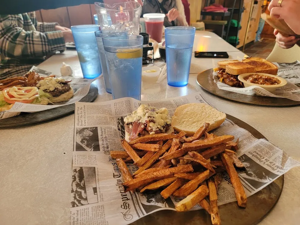 Blue Cheese Burger and Fries